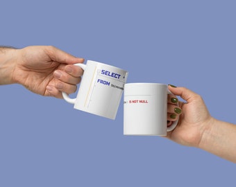 Select from UniverseWhereCoffe> Is Not NULL, Software Developer Present, Computer Geek Mug, Office Coding Gift, Tech Humor,