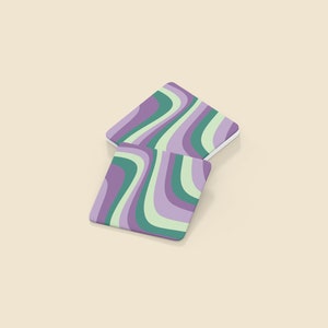 Cork Back Coaster - Wavy