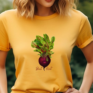 Beet Root T-Shirt, Beet T-Shirt, Vegetable Shirt, Food Shirt, Beet Greens, Beet Root, Beet Plants, Vegan Gift, Gift For Her Him, Beet Red