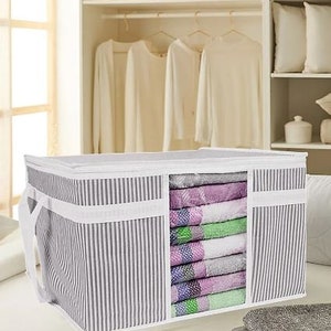 Cubo de embalaje, caja de almacenamiento de ropa transparente, bolsa de almacenamiento de colchas para ropa, armario organizador de almacenamiento, cajas y contenedores 30x40x45cm