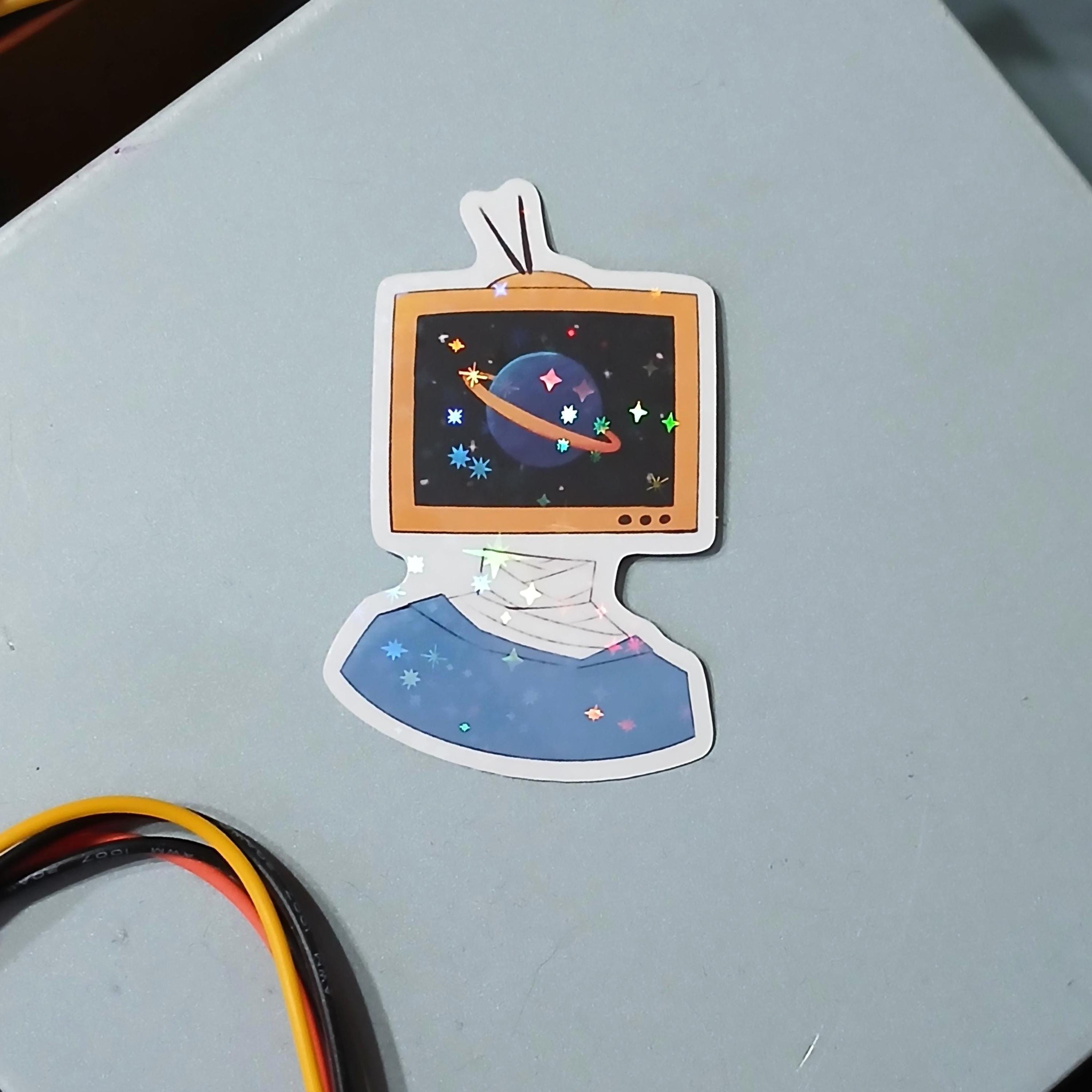 Remade Tv Head Stickers // 2.5 Inch Holographic Stickers - Etsy