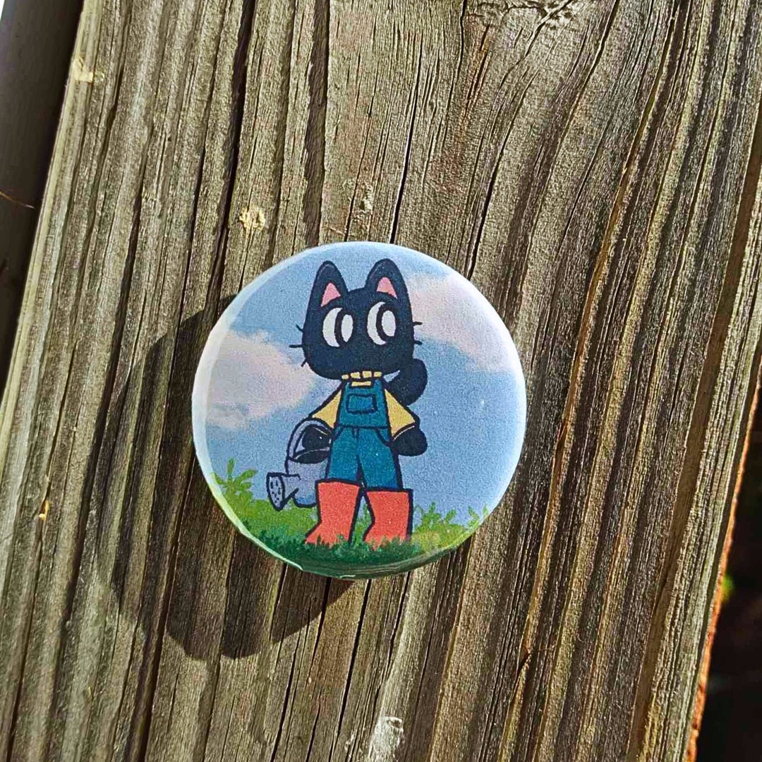 Spring Cat Button / / 1.5 Inch Pinback - Etsy