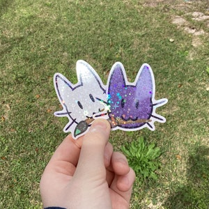 Painter cats // 2.5 inch Holo Stickers