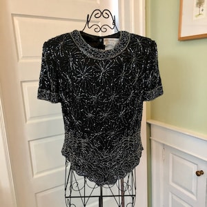 Papell boutique evening beaded top online