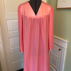 Satin Flannel Nightgown Etsy