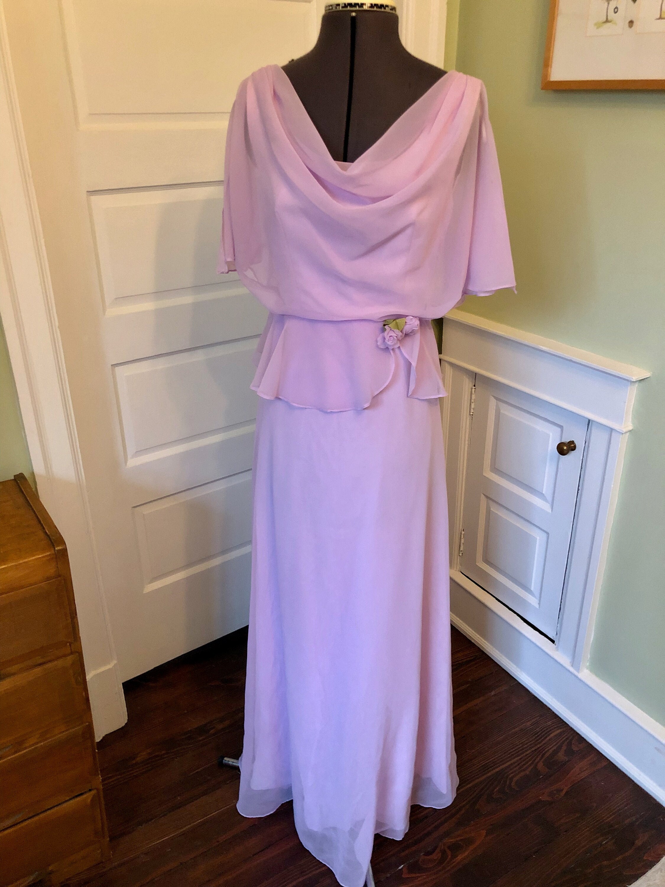 navy bridesmaid dresses one shoulder Affordable Lavender Chiffon Bridesmaid Dress Short Formal Dress W/Flow –  DaisyFormals-Bridesmaid and Formal Dresses in 59+ Colors main image 0