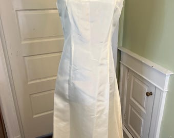 Ivory Acetat Slip Dress von Cachet by Bari Protas | Größe Medium