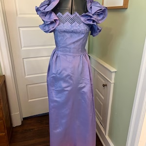 Vintage 80's Taffeta Prom Dress