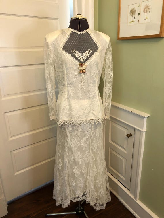 chinese dress ladies Two Piece Wedding Gown Boho Wedding Dress Long Sleeves
