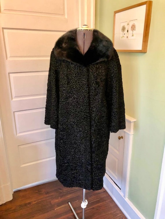 R*様 【50s〜60s】ALSICO ブラックシャンブレー HBT フレンチワ 50s Strawbridge & Clothier Real Black Persian Curly Lamb Dress