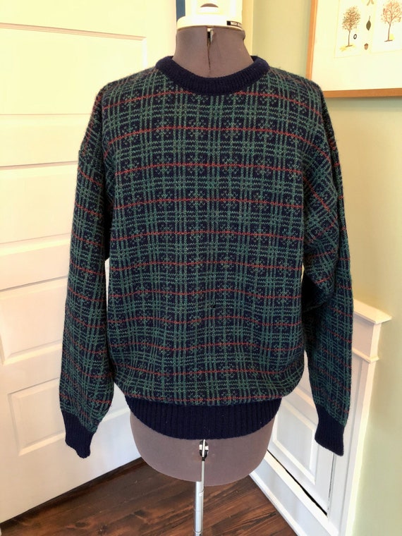 Plaid pullover sweater outlet