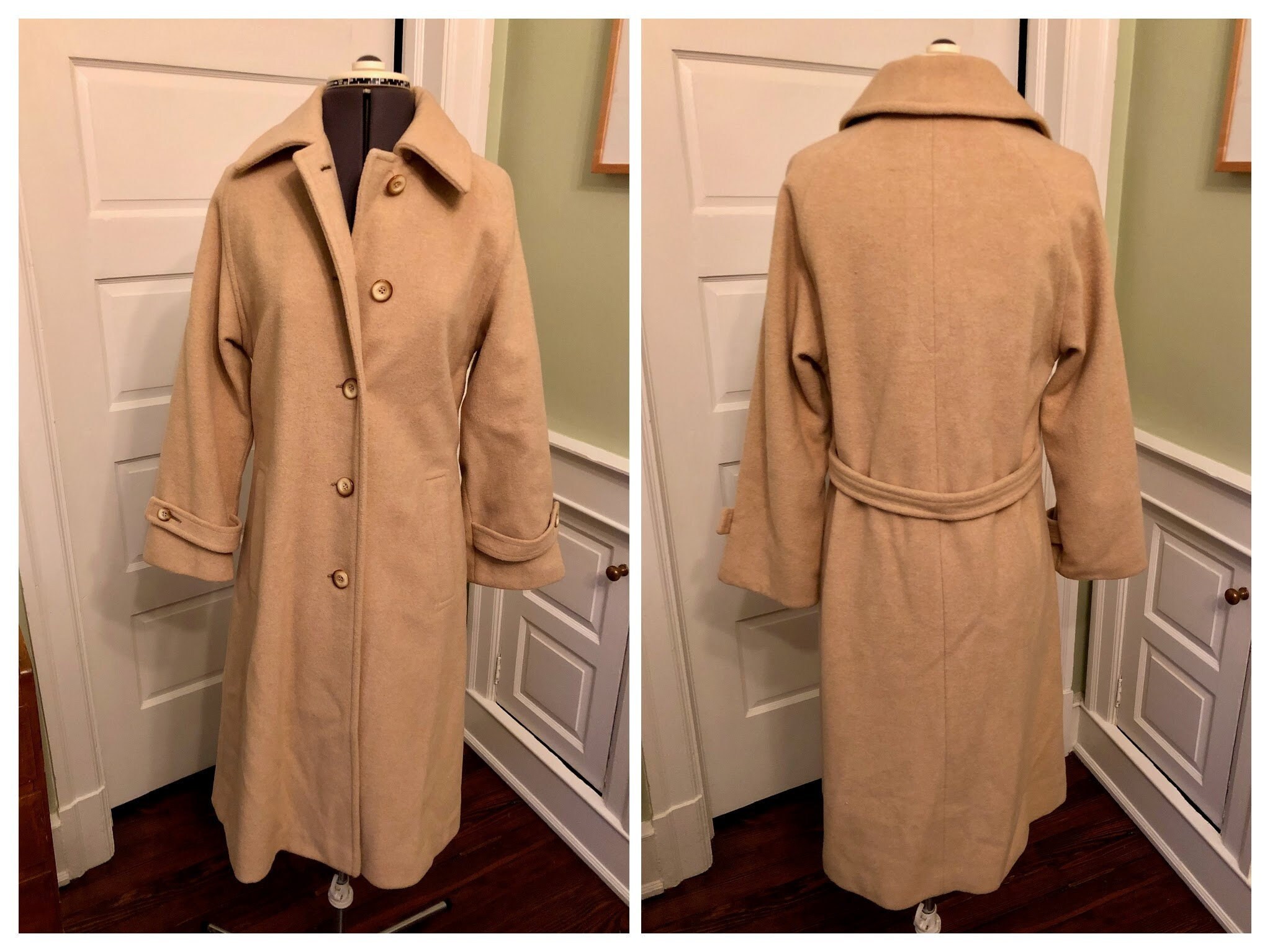 Enrica Massei 1990s brown wool three button wide lapel coat - size 40 main image 1