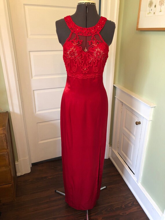 formal black lace dress Sawyer Lace-Up Slit Mermaid Sequin Formal Dress main image 1