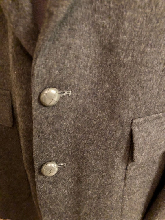 70s 100% Camel Hair Dark Gray Suit Jacket Blazer … - image 3