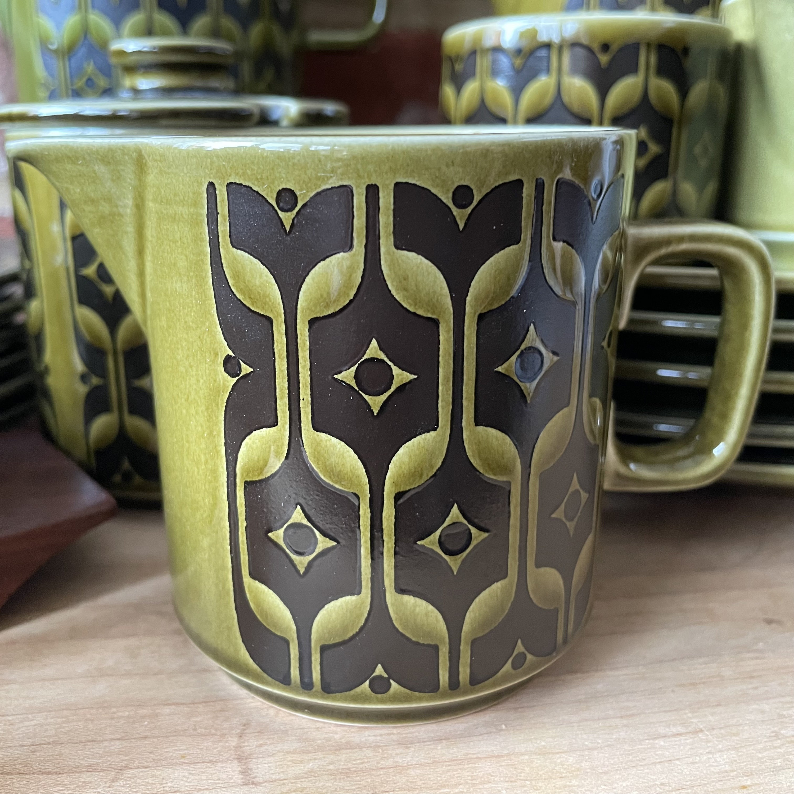 Hornsea Vintage Green Heirloom Tableware - Cups/saucers, Jugs