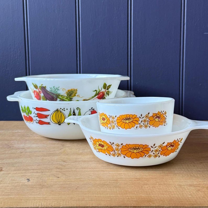 Vintage AJ Pyrex Bakeware | 1970s | Retro Kitchenalia | MCM - Etsy UK