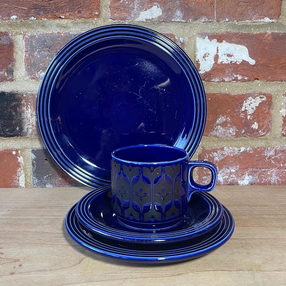 Vintage Hornsea Pottery Midnight Blue Heirloom Tableware