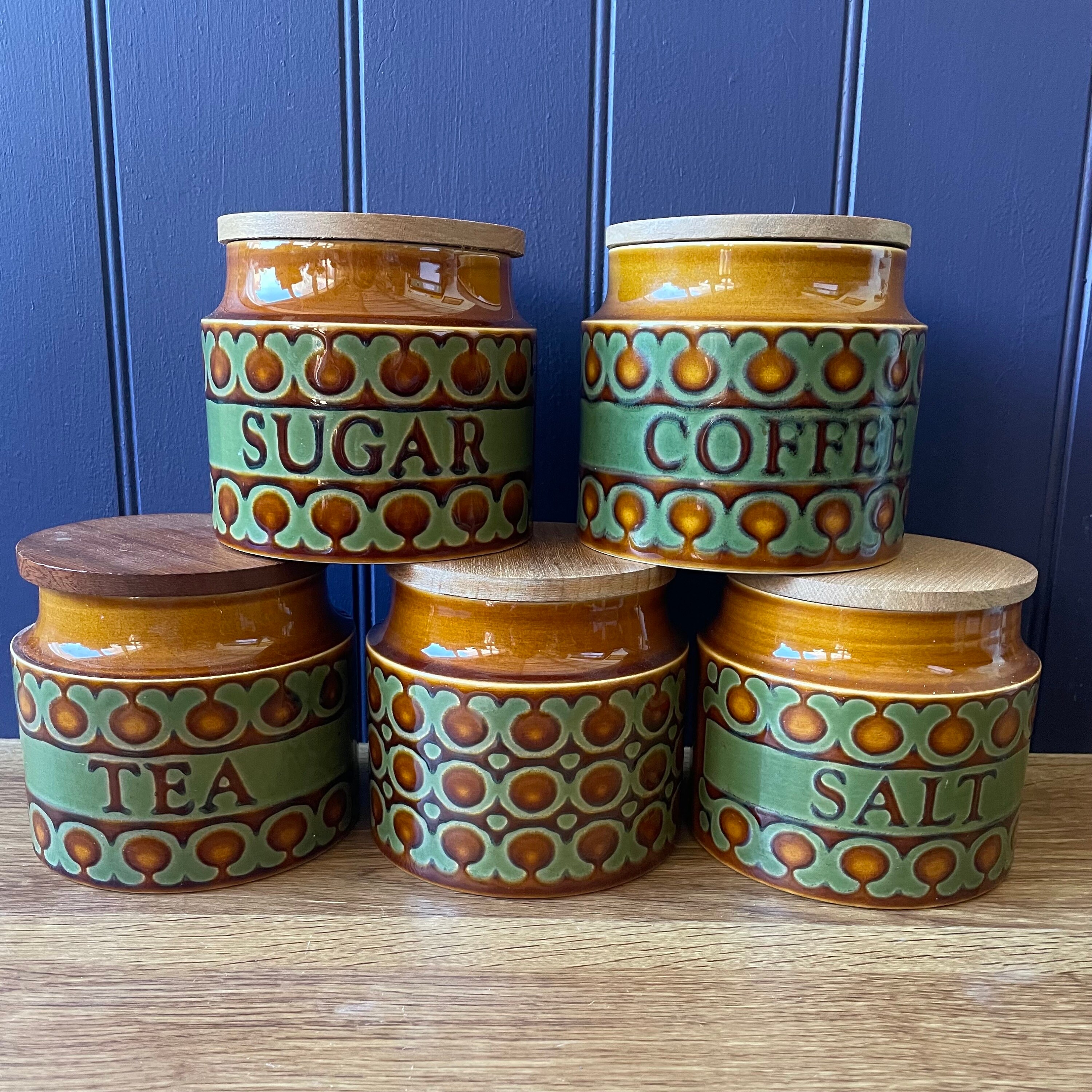 Vintage Hornsea Pottery Bronte Storage Jars | 1970s Retro