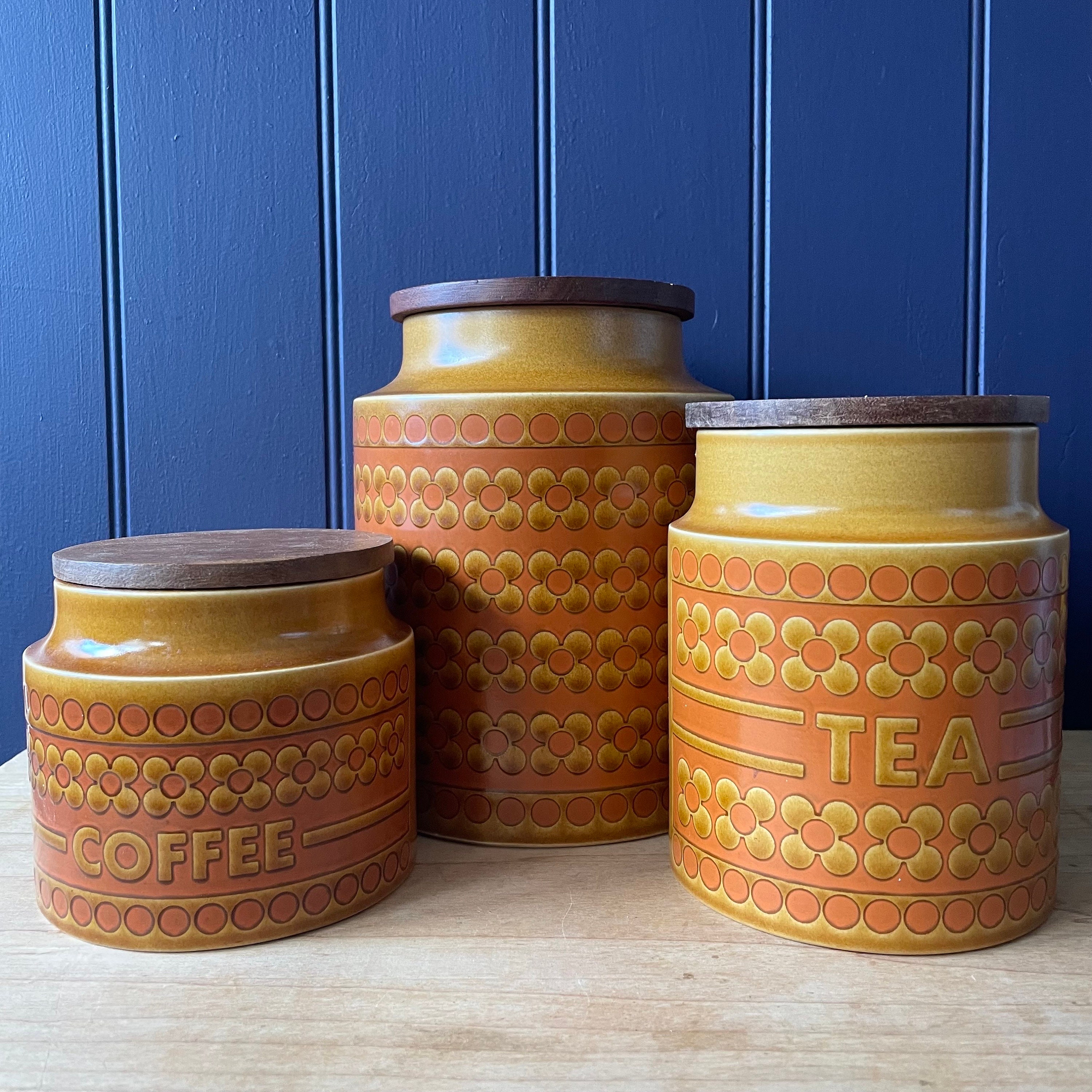 Hornsea Pottery Saffron Vintage Storage Jars, Sustainable