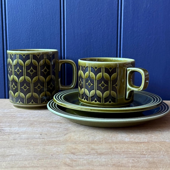 Hornsea Vintage Green Heirloom Tableware - Cups/saucers, Jugs