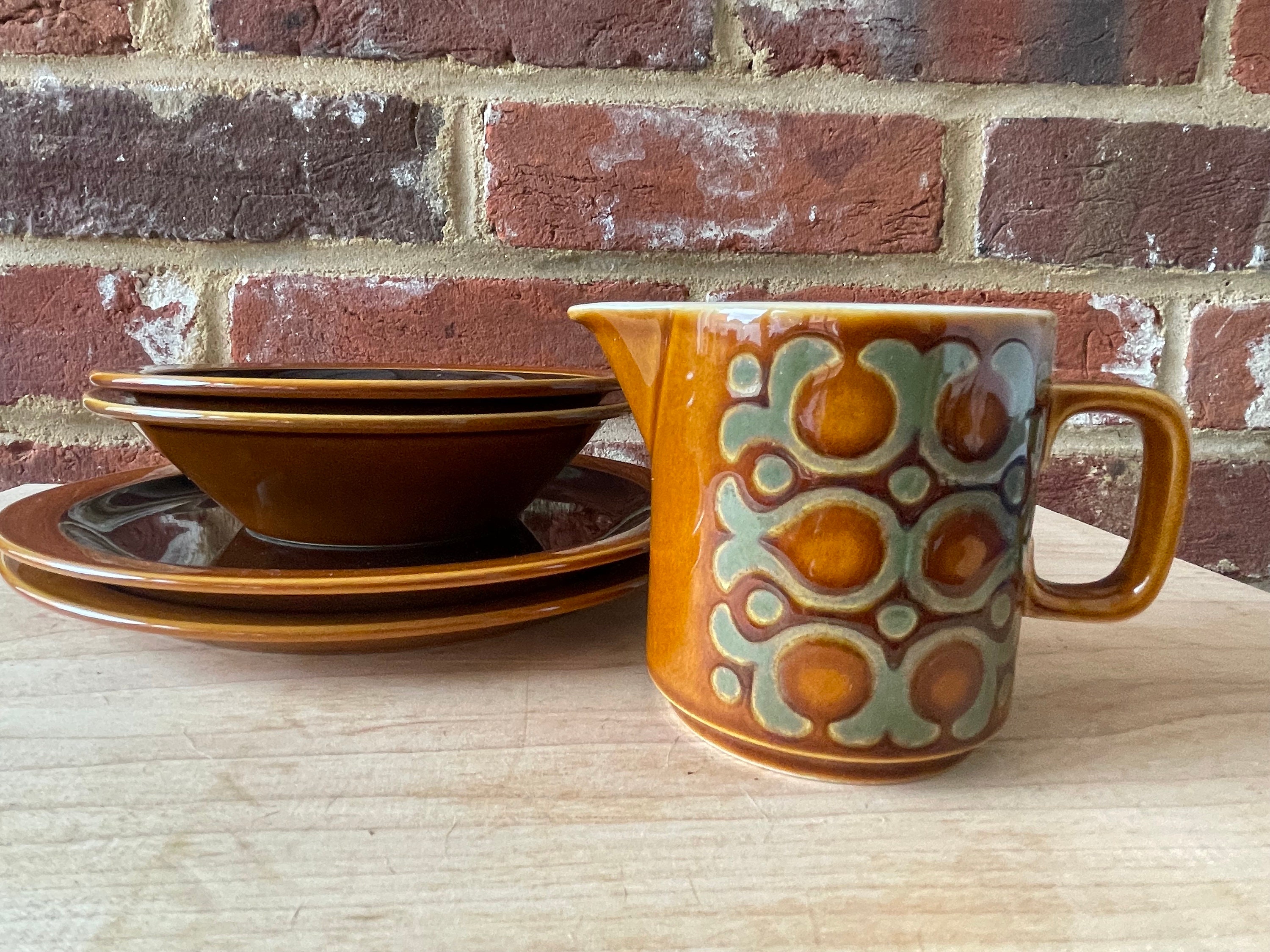 Vintage Hornsea Bronte Tableware: 1970s Coffee Set, Plates, Bowls