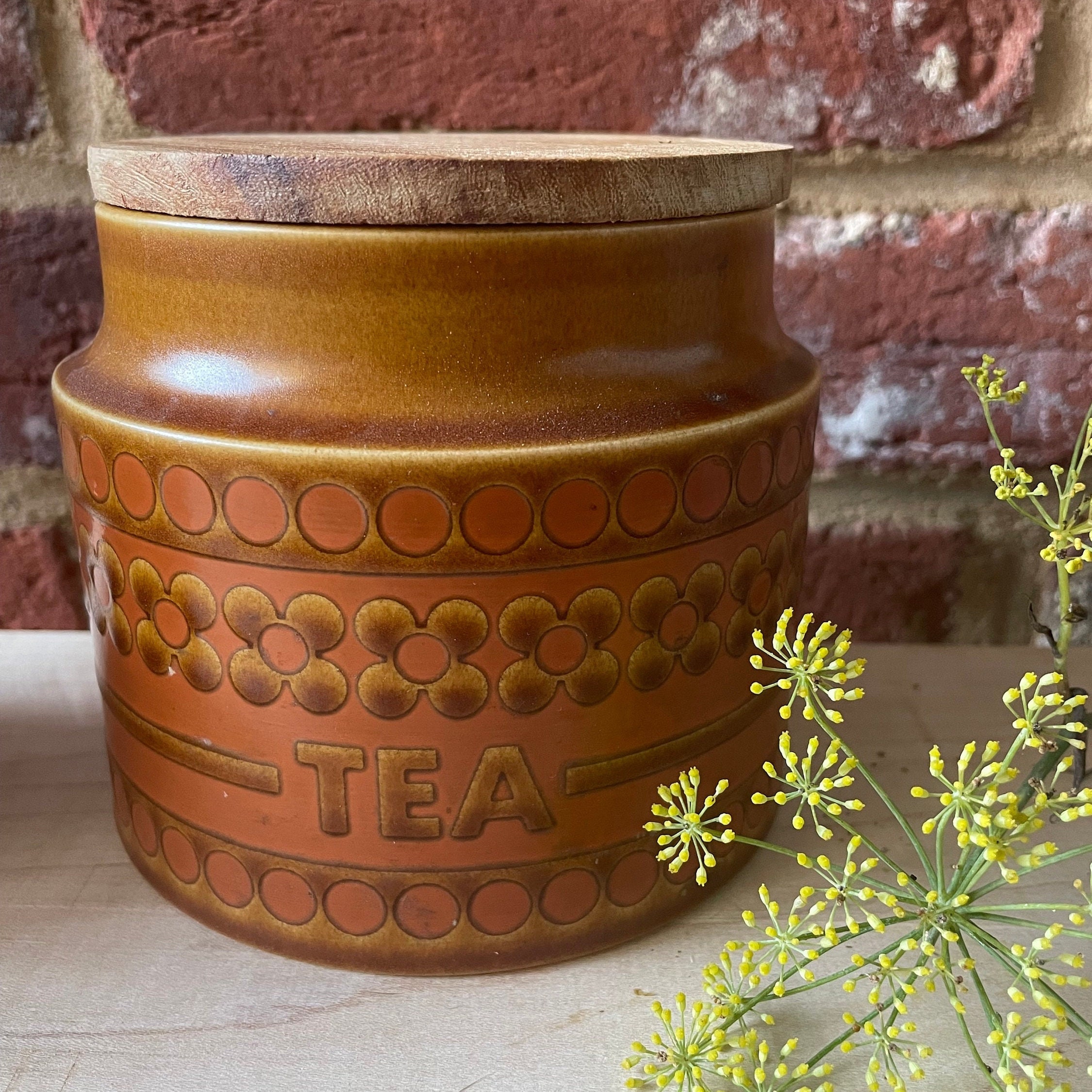 Hornsea Pottery Saffron Vintage Storage Jars, Sustainable