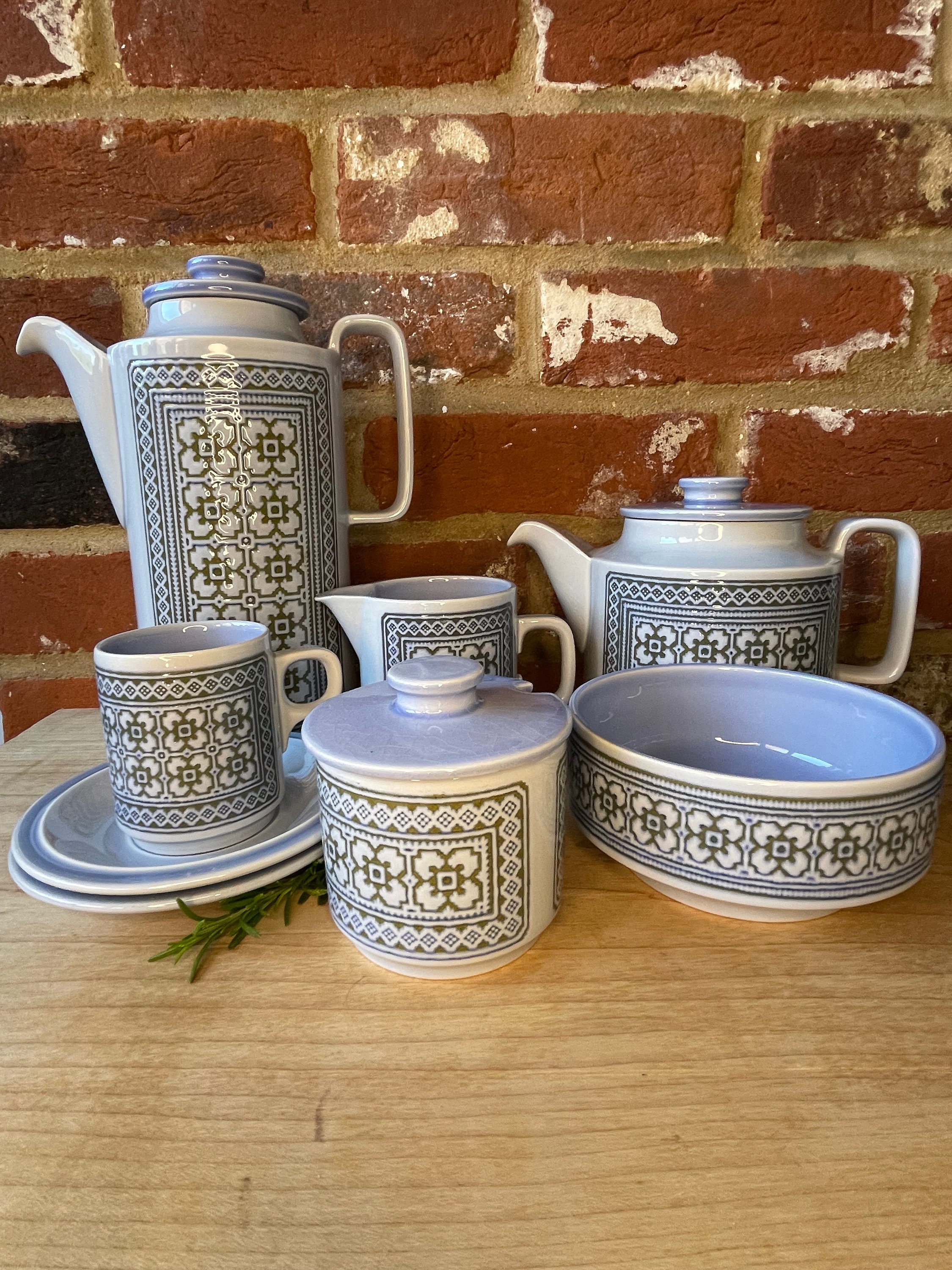 Hornsea TAPESTRY陶器 カップ・ソーサー 2個セット　C11 ホーンジー タペストリー HORNSEA Tapestry マグカップ コーヒー