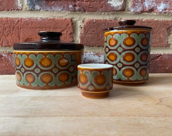 Vintage Hornsea Bronte Tableware: 1970s Coffee Set, Plates, Bowls