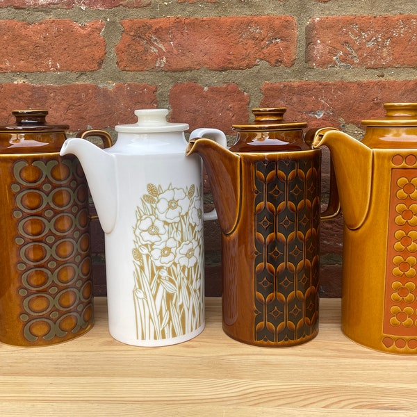 Vintage Hornsea Coffee Pots - Bronte, Fleur, Heirloom & Saffron