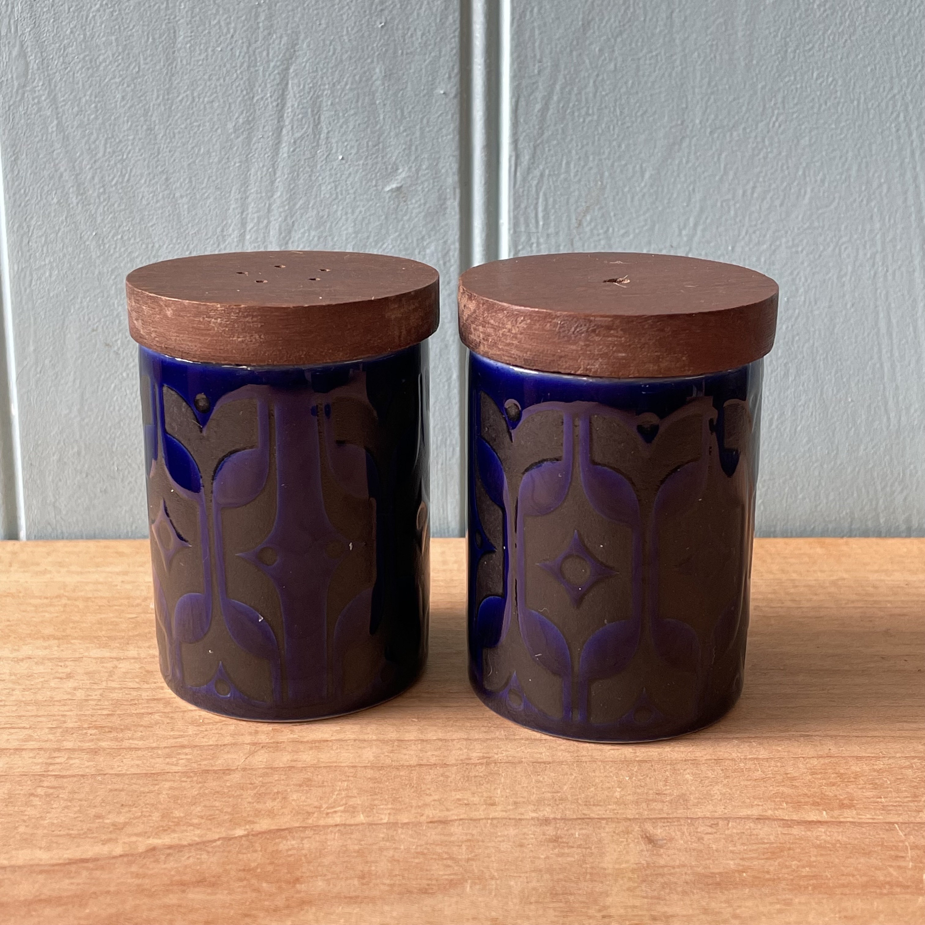 MDLR8様☆Hornsea Heirloom ミッドナイトブルーキャニスター Vintage