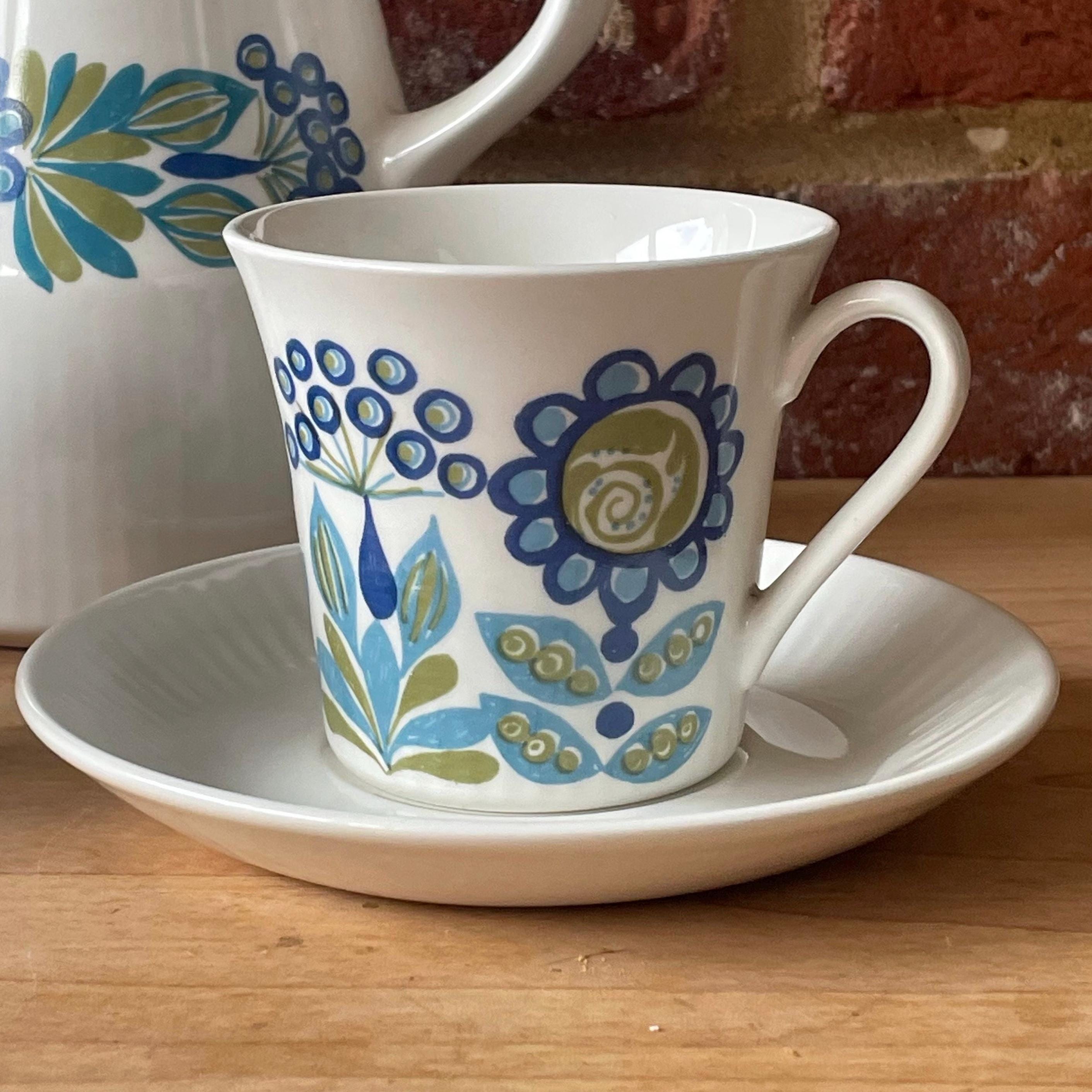 Figgjo Flint Vintage Tor Viking Coffee/tea Pot, Cups, Saucers