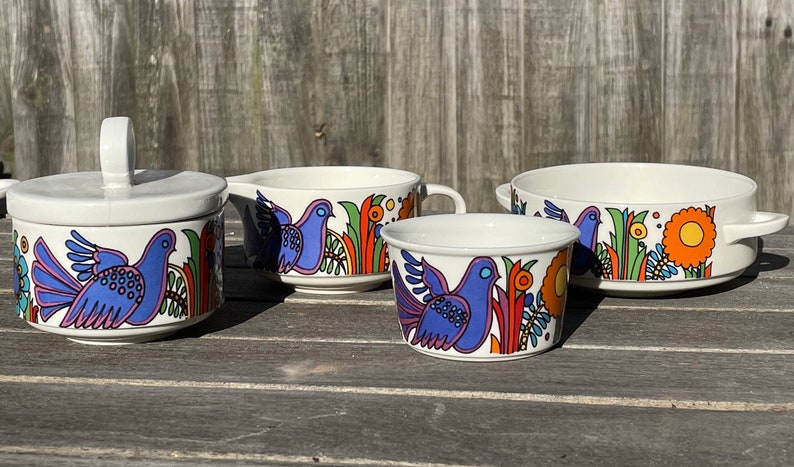 Coupe à Trempette Villeroy & Boch ACAPULCO - Porcelaine Vitro Années 60 - Allemagne - Occasion Très Bon état