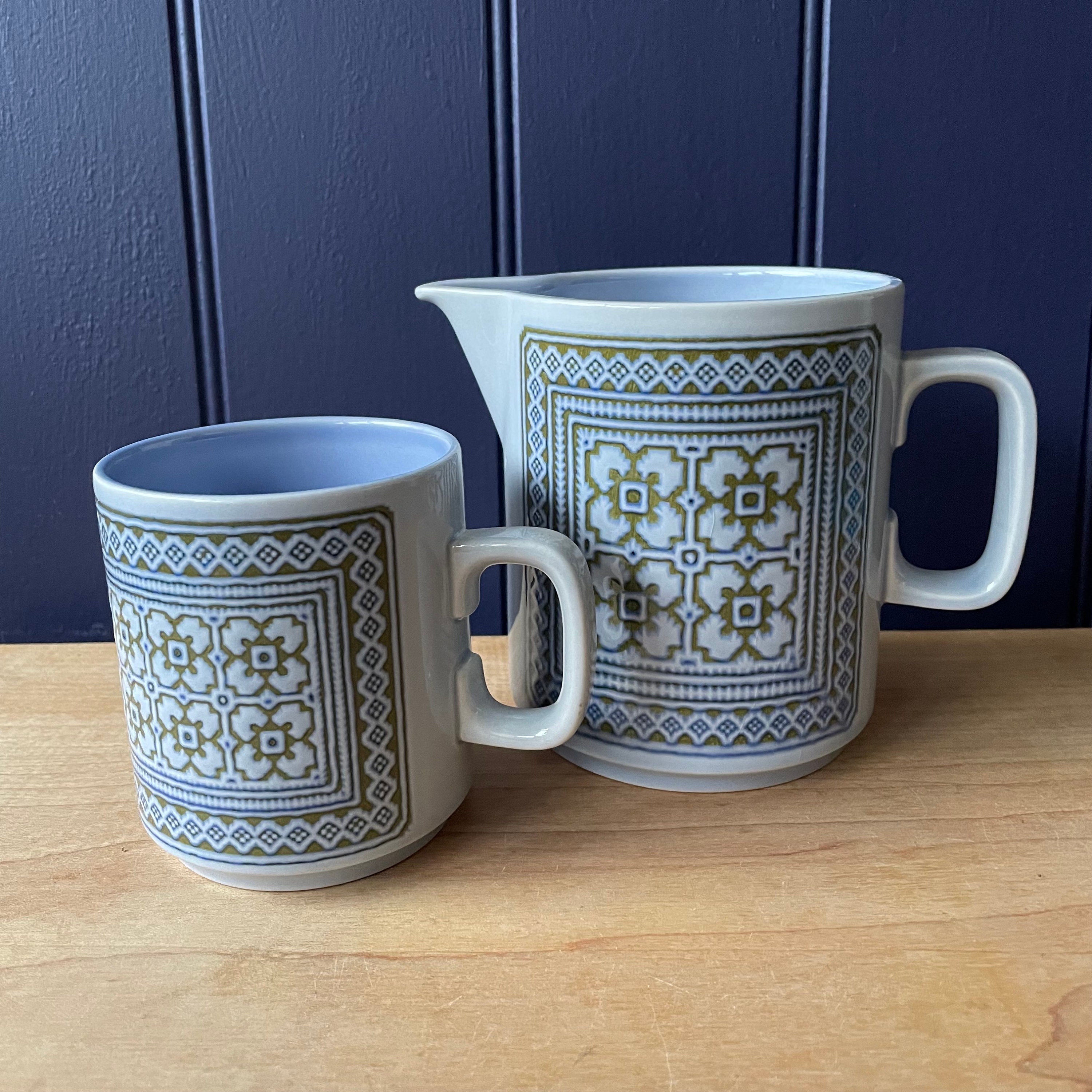 Hornsea TAPESTRY陶器 カップ・ソーサー 2個セット　C11 ホーンジー タペストリー HORNSEA Tapestry マグカップ コーヒー