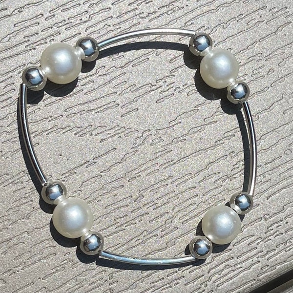 White Pearl blessing bracelet