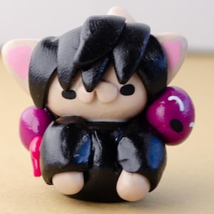 Handmade Polymer Clay Figurine - JJK Worm Kitty
