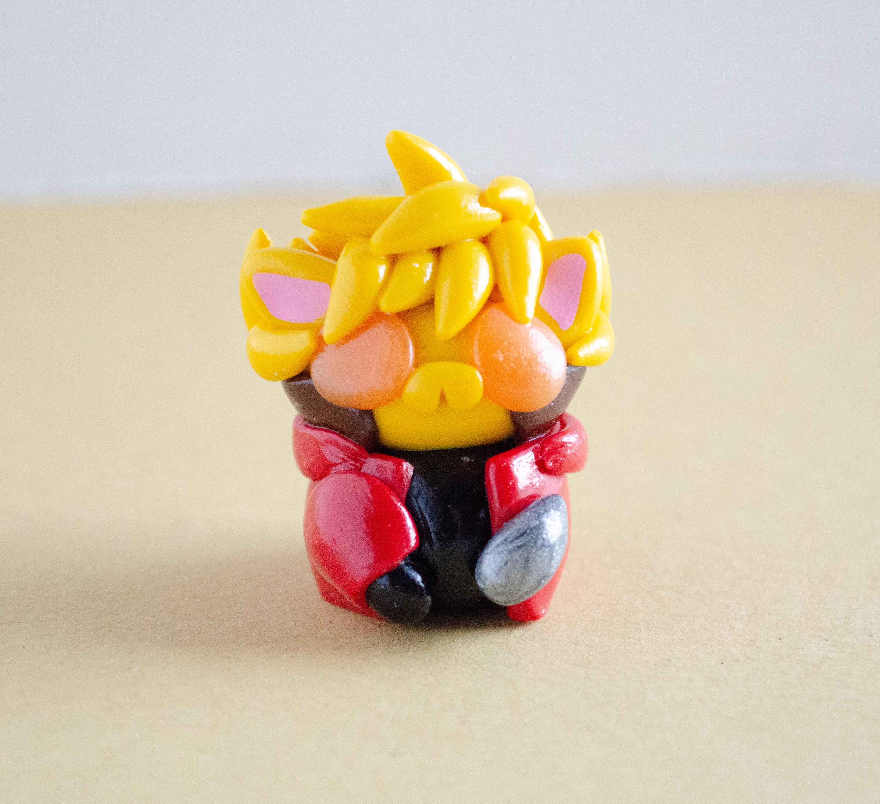 Handmade Polymer Clay Figurine - TS Typhoon Kitty
