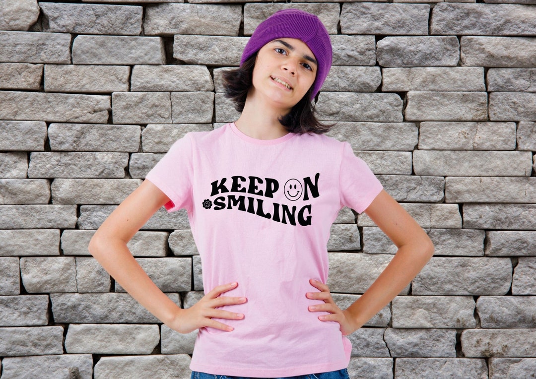 Keep on Smiling Self Improvement Shirt, Motivation Meme Shirt, Smiley