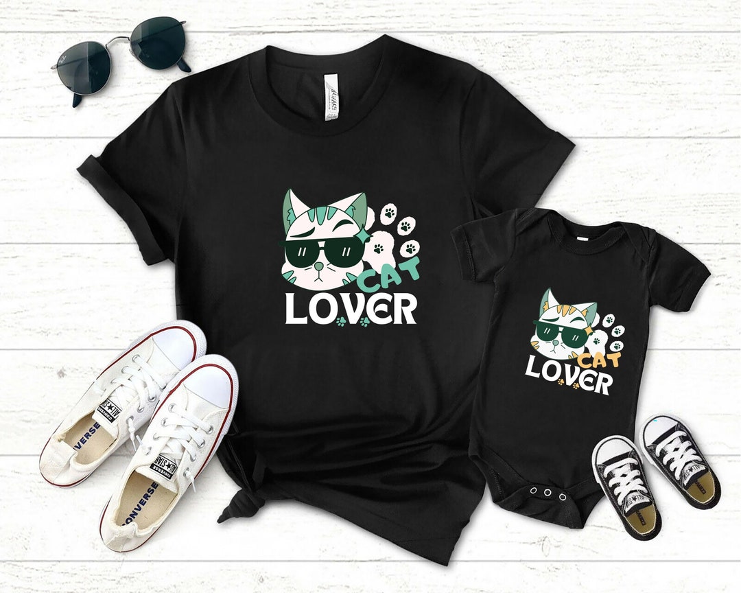 Cute Cats Shirt, Animal Lover Kids Cat Shirts, Cat Lover Shirt, Gift