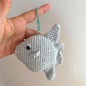 Sunfish Keychain | Amigurumi Sunfish | Azores Sea | Anti-allergic filling | 100% cotton | Handmade by Ana Soares