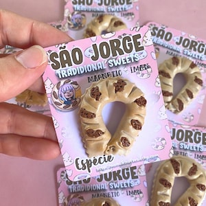 Magnético Espécie  de São Jorge | Doces típicos de São Jorge | Açores | Polymer clay | handmade por Nanukis.arte | tradições açorianas