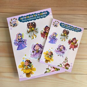 Endemische bloemen van de Azoren planner stickers | Feeën | kawaii | illustratie Nanukis.arte | Glanzende of matte stickers | A5 of A6