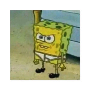 Funny Spongebob Squarepants - Angry Meme Sticker