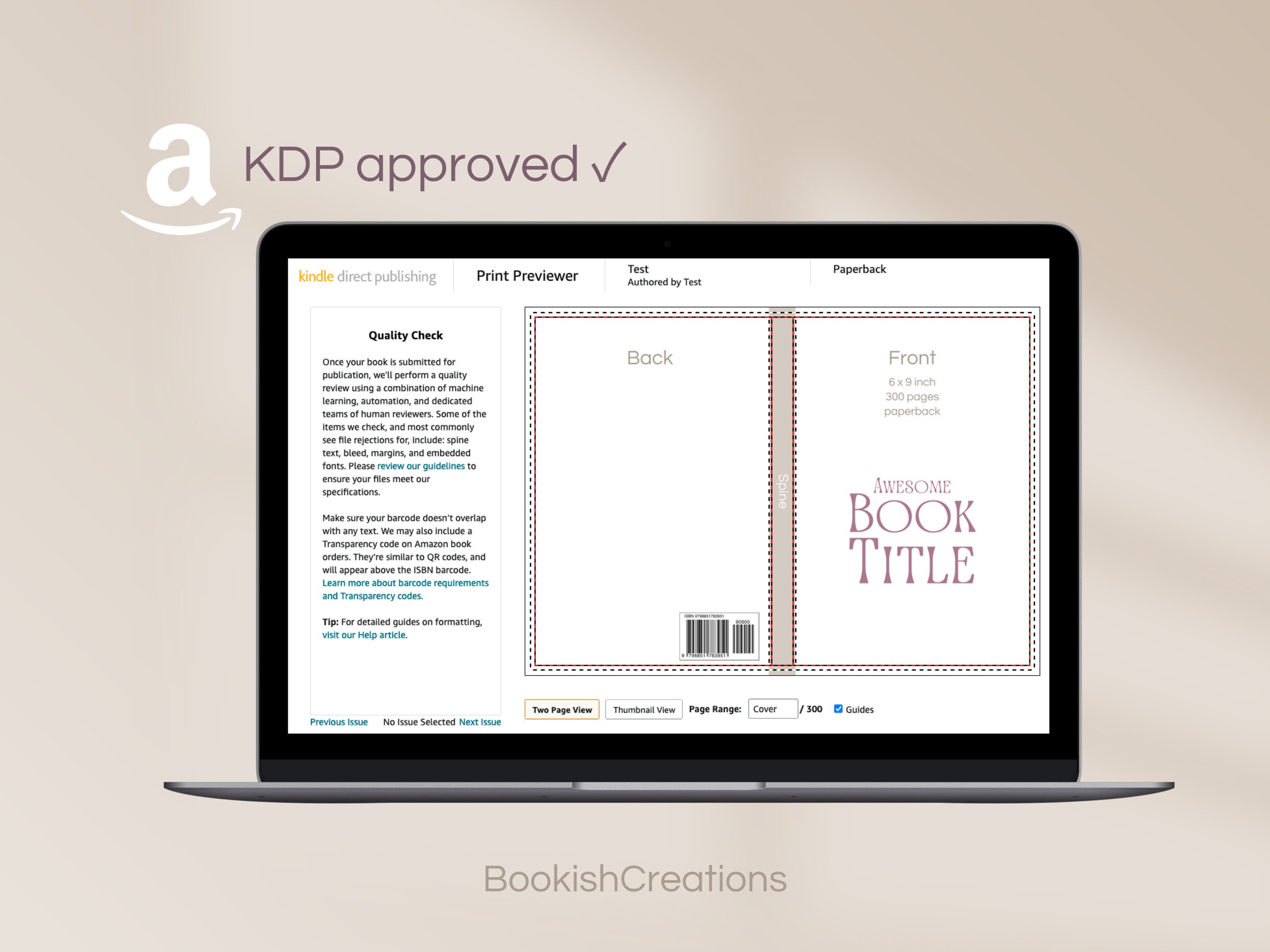 6x9 Canva Paperback Book Cover Template / KDP Ready Approved / 250 6x9 Canva Paperback Book Cover Template / KDP Ready Approved / 250