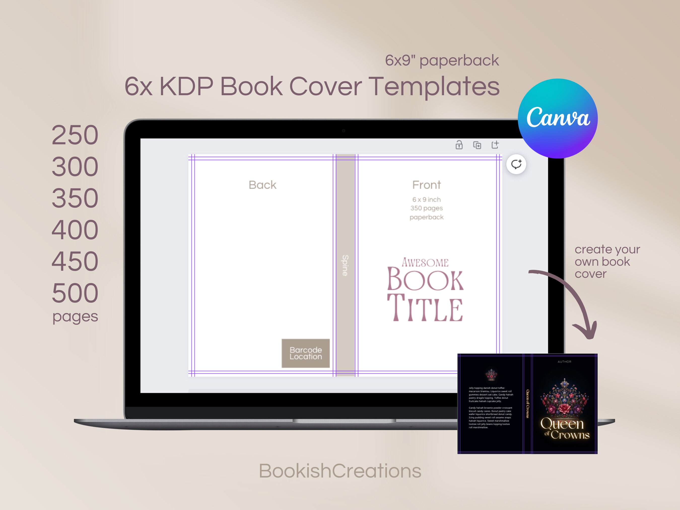 Book Cover Template 6x9