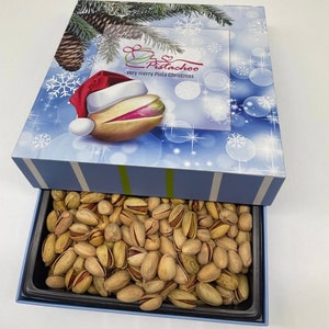 Christmas Gift Box, Christmas Healthy Snack, Christmas Pistachio, Pistachio Gift Box, House Warming Gift/ Fresh Pistachio