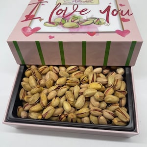 Pistachio Gift Box, I Love You Gift Box, A Gift to Her, Fresh Pistachio, Healthy Gift, Healthy Snack, Nuts Gift Box, Get Well Soon Gift Box