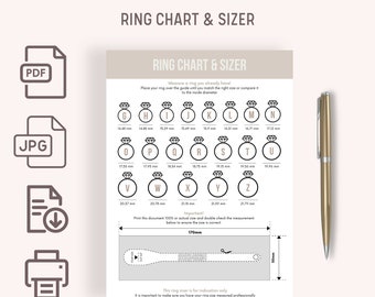 Printable Ring Sizer Accurate Ring Size Finder Measuring Tool