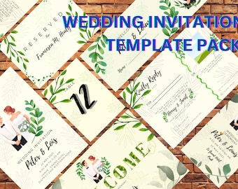 Wedding Invitation Template Pack