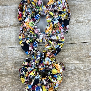 90s/00s Cartoons •Hand Tied Bows and Scrunchies• Nylon headband, Headwrap, Piggies, or Alligator Clip