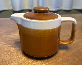Tri Color Tea Pot || Ceramic || Harvest Gold || Beige Ombre Speckled || Retro || 70s || Boho || Mid Century Modern
